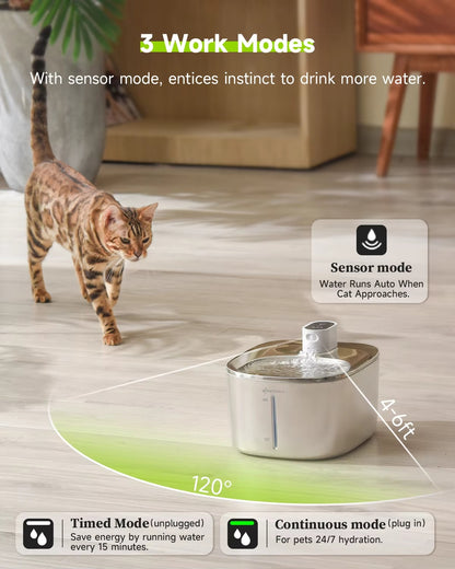 PettyBoo Wireless Pet Water Fountain